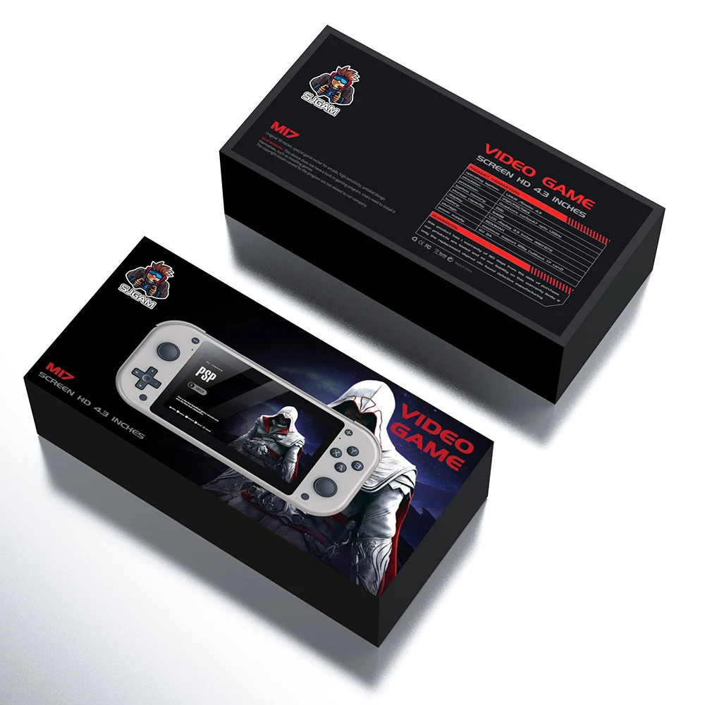 thumbnail image 1 of BOYHOM M17 Retro Handheld Video Game Console Open Source Linux System 4.3 Inch IPS Screen Portable Pocket Video Player 64GB, 1 of 5