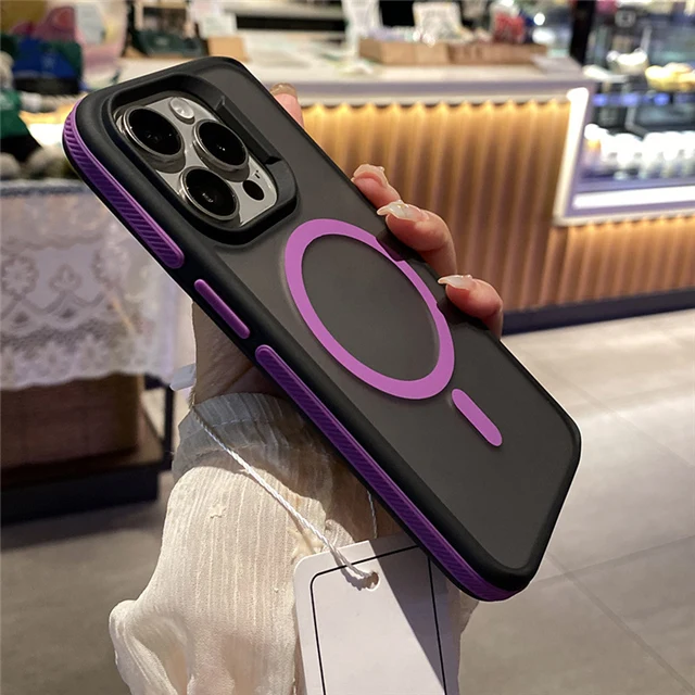 Luxury Magsafe Magnetic Matte Bicolor Frame Phone Case with Air Protective Cover
