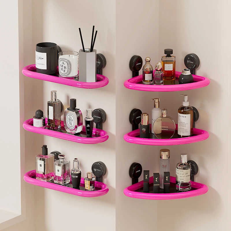 UFORU Bathroom storage shelf perforation-free suction cup wall hanging wall hanging shelf Toiletries and cosmetics storage shelf 4