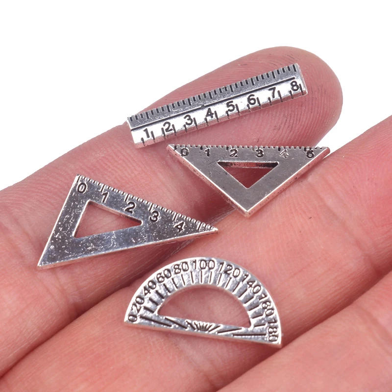 6/3Sets Dollhouse Miniature Ruler Triangle Rulers Model Mini Simulation ...