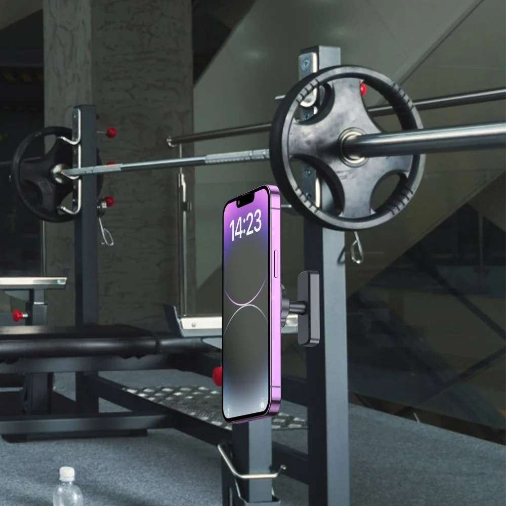 Portable Golf Cart Phone Holder 360° Rotatable Magnetic Phone Holder Stand for Boat Fridge Gym Universal for iPhone 16 17 Pro