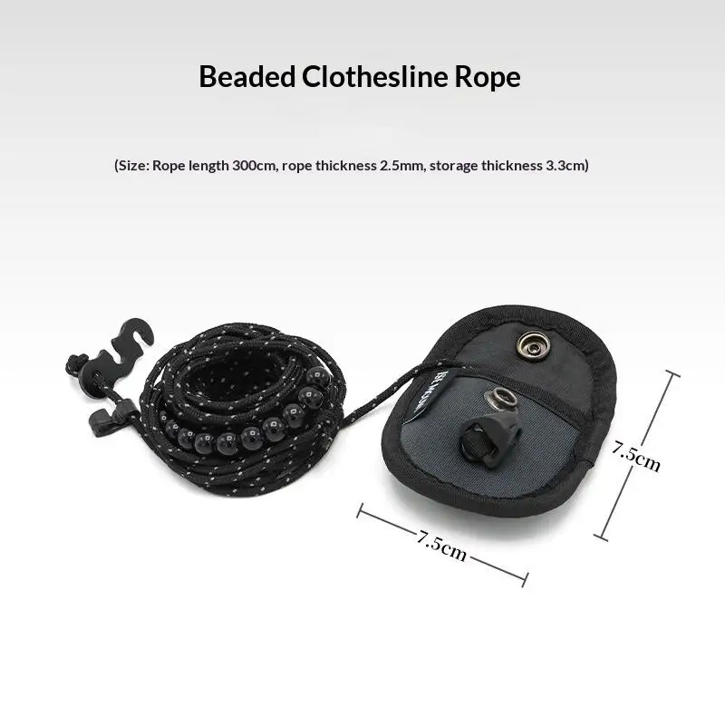 3M 야외용 비즈 옷걸이 반사 방풍 여행용 조절 가능 휴대용 보관 로프 빨래 건조 로프
