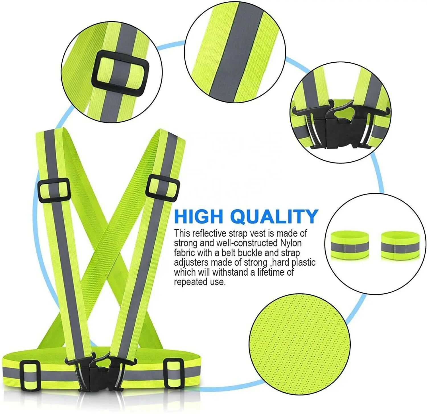 Reflective Safety Jacket Breathable Reflective Traffic Night Work Security Running Cycling High Visibility