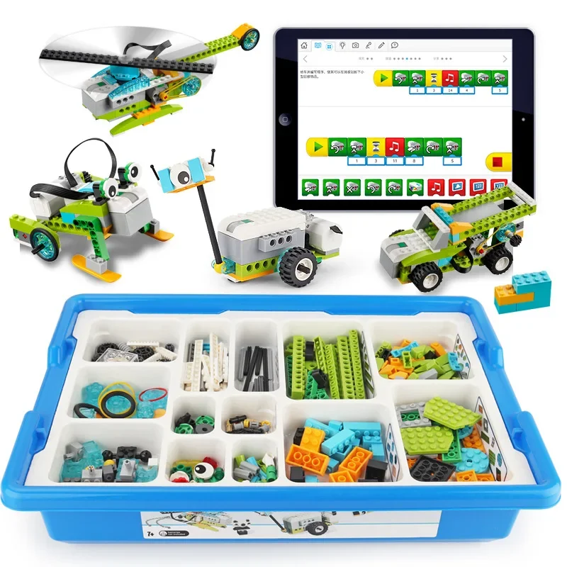 WeDo 2.0 Educational Functions Parts Compatible 45300 Core Set Building Blocks DIY Toys Charge version