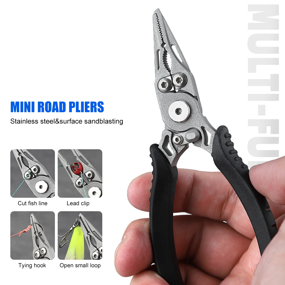 Fishing Pliers 2pcs Curved Nose Scissors Braid Fishing Line Cutters Split  Ring Pliers Fish Hook Remover Braid Wire Cutter Holder Stainless Steel  Multi