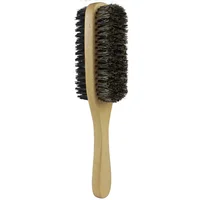 Brosse à cheveux en poils de sanglier pour hommes, brosse ondulée en bois naturel pour hommes, brosse à cheveux coiffante pour cheveux courts, longs, épais, bouclés et ondulés 5