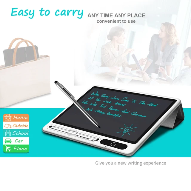 9.3 inch LCD Note Book with leather protective case Drawing Board  writing tablet Doodle Board,Christmas gifts School or Office 4