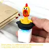 Creative keyboard keychain Chicken keycap Keychain with Sound and Light Button Sensory Toy Stress Relief Pendant for Kids Adults 2