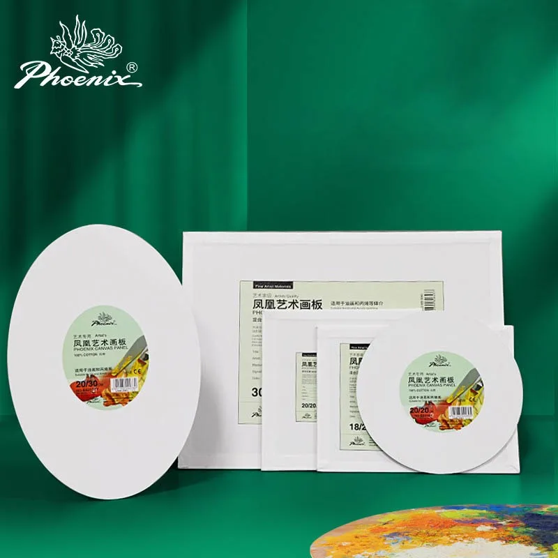 3/5Pcs PHOENIX Painting Canvas Panels Triple Primed 100% Cotton Acid Free White Blank Flat Canvas Boards for Acrylic, Oil Paints