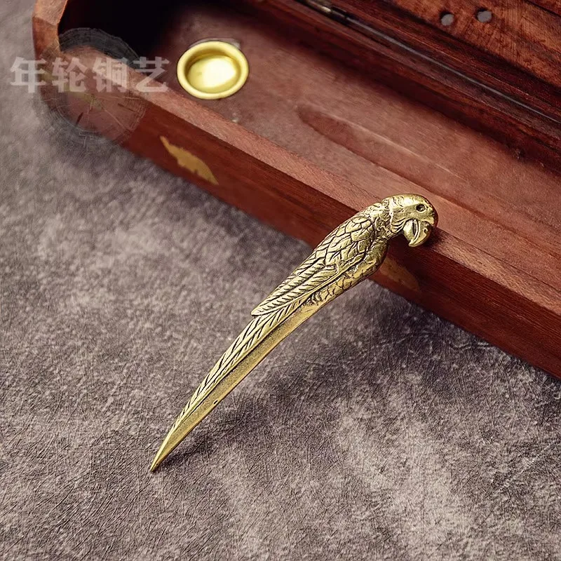 Creative Tea Scoops Shovel Brass Copper Lotus Root Bamboo Tableware Coffee Spoon Pet Ceremony Ice Cream