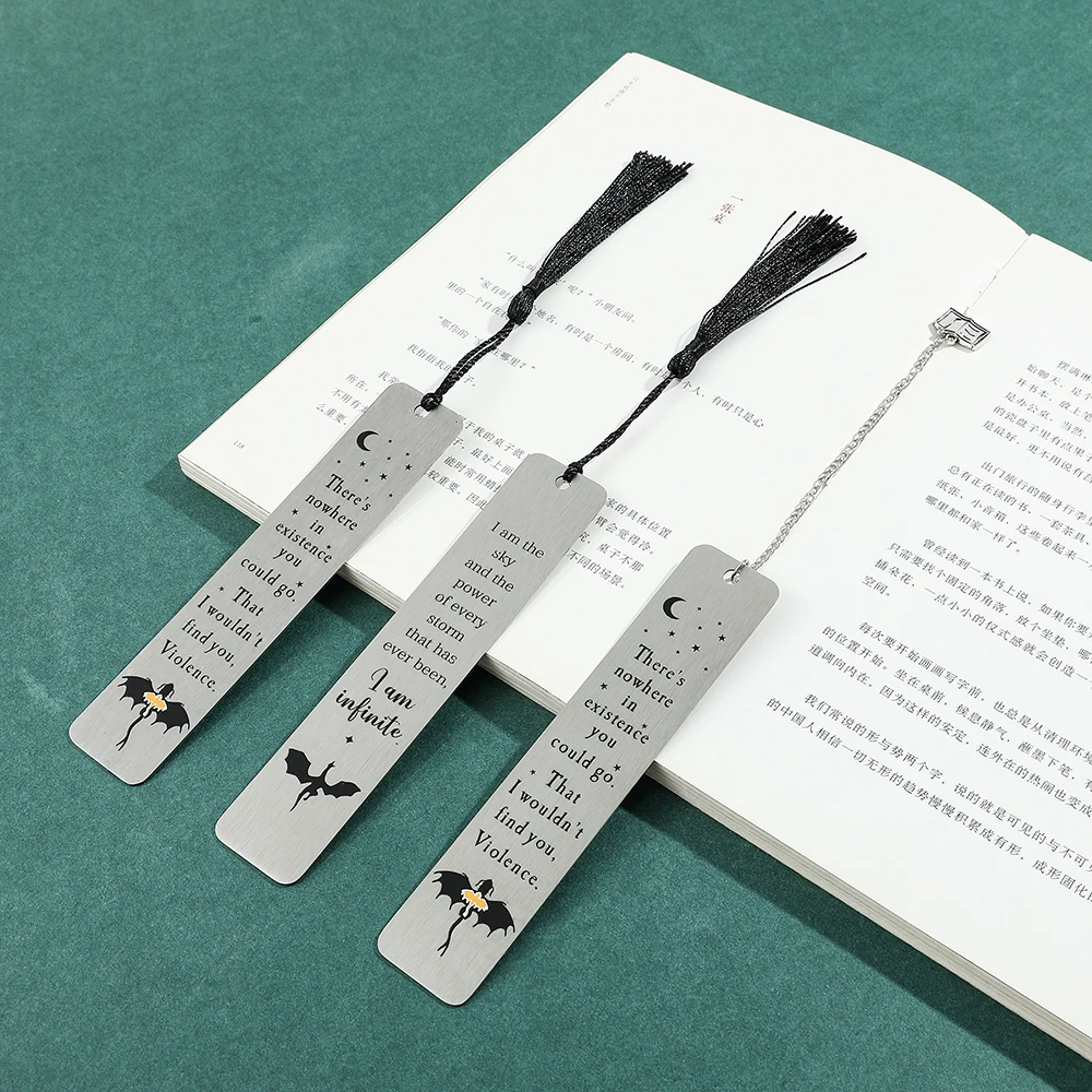 Stainless Steel Metal Bookmark Reading Supplies Fourth Wing Dragon Knight