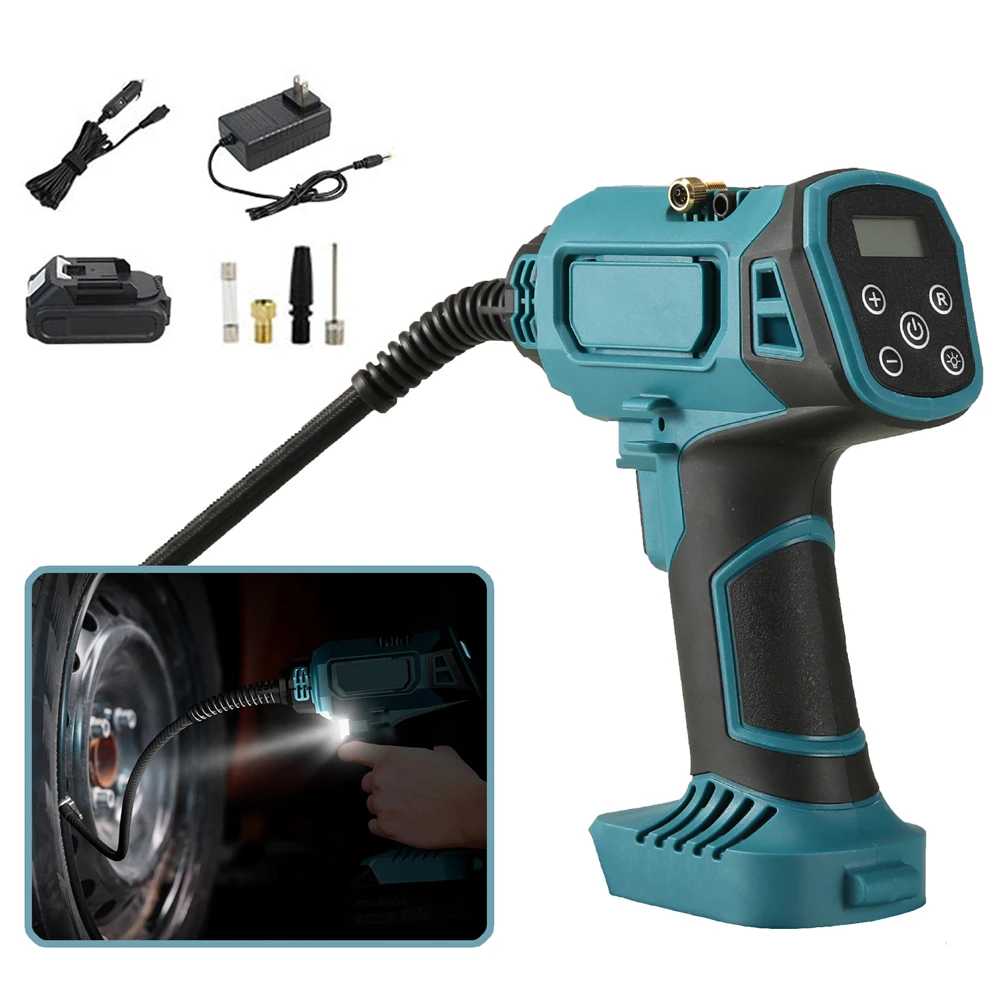 

Cordless Inflatable Pump With Digital Display Portable Car Electric Air Pump For Makita 18V Battery Pneumatic Tool No battery