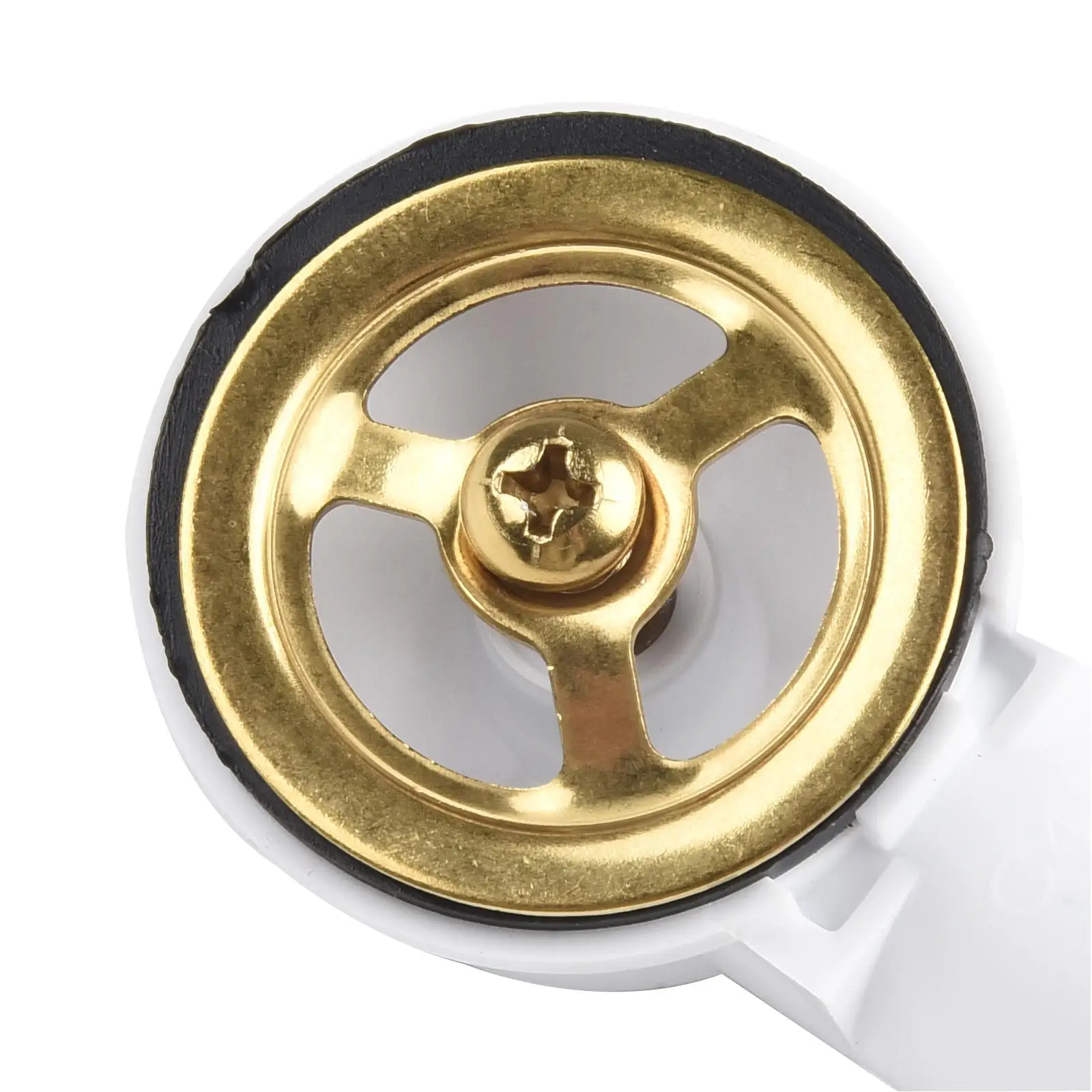 Drain Sink Downcomer 114MM Gold-Plated Strainer Overflow Anti Corrosion Stainless Steel Kitchen Strainer For Open Hole 86-95