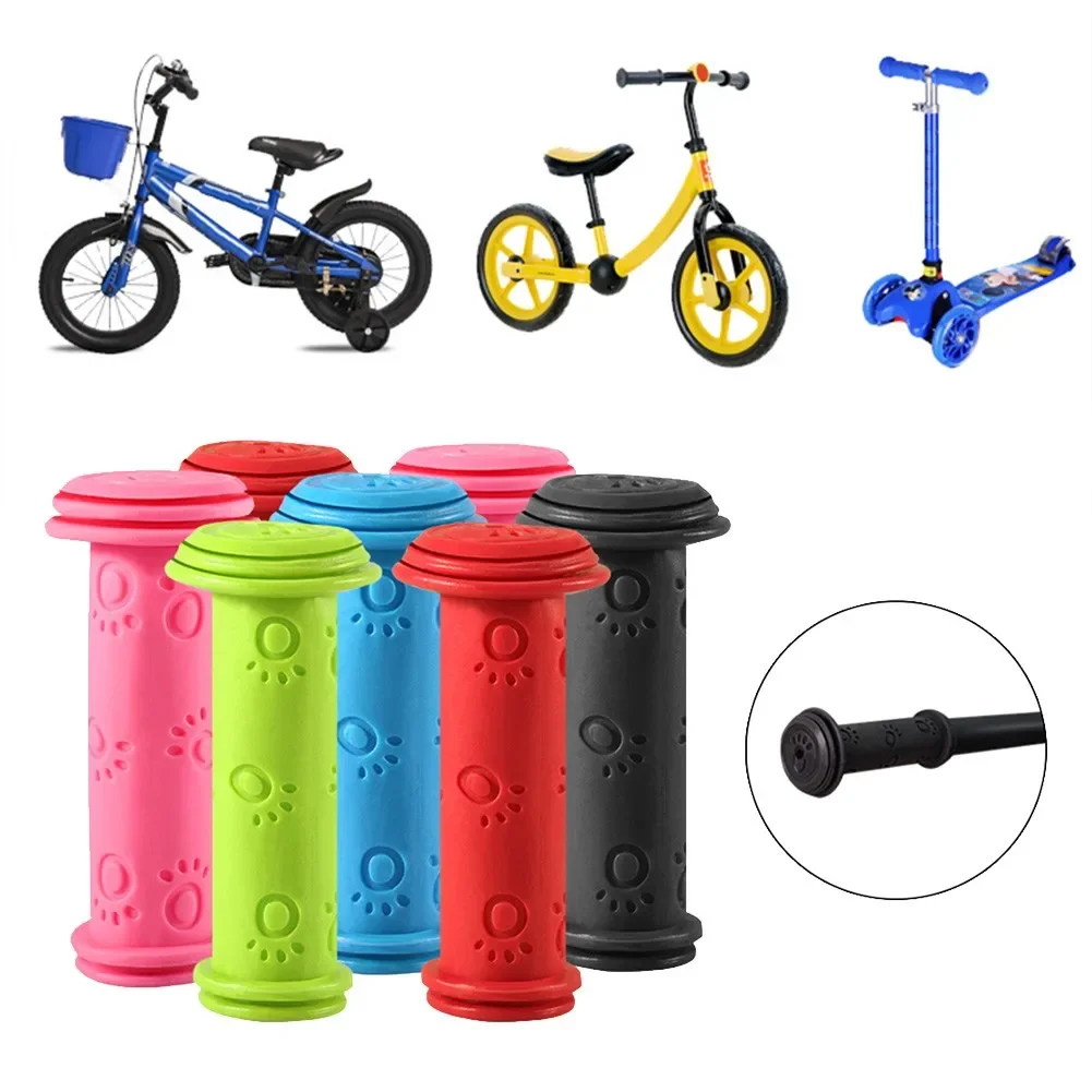 Bicycle Handlebar Grips 1 Pair Child Bike Grips Rubber Non-Slip Bike Bicycle Handle Bar Grips Tricycle Scooter Handlebar Waterproof for Child