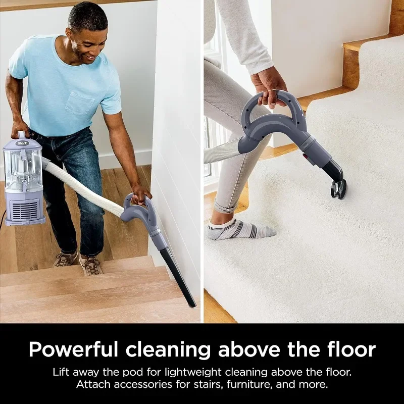 Shark NV352 Upright Vacuum, Hepa Filter, Anti-Allergen Technology, Swivel Steering, with Upholstery & Crevice Tools, Lavender 5