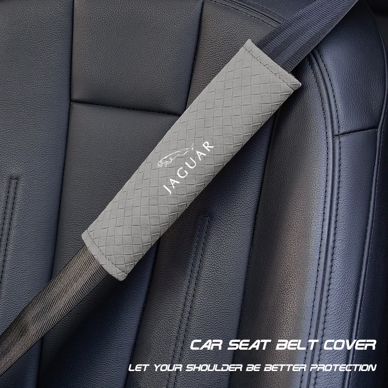 Car Seat Belt Cover Leather Shoulder Cushion Accessories For Jaguar XF