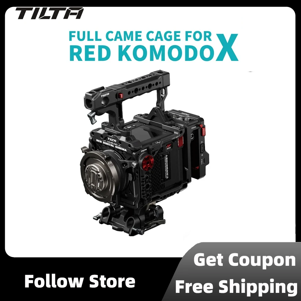 Tilta Full Camera Cage Per Red Komodo X Camera Cage System Ta-T53-Fcc-B Ta-T53-A-B Light Pro Kit Nero