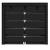 7 Tiers Portable Shoe Rack Closet Fabric Cover Shoe Storage Organizer Cabinet Black 1