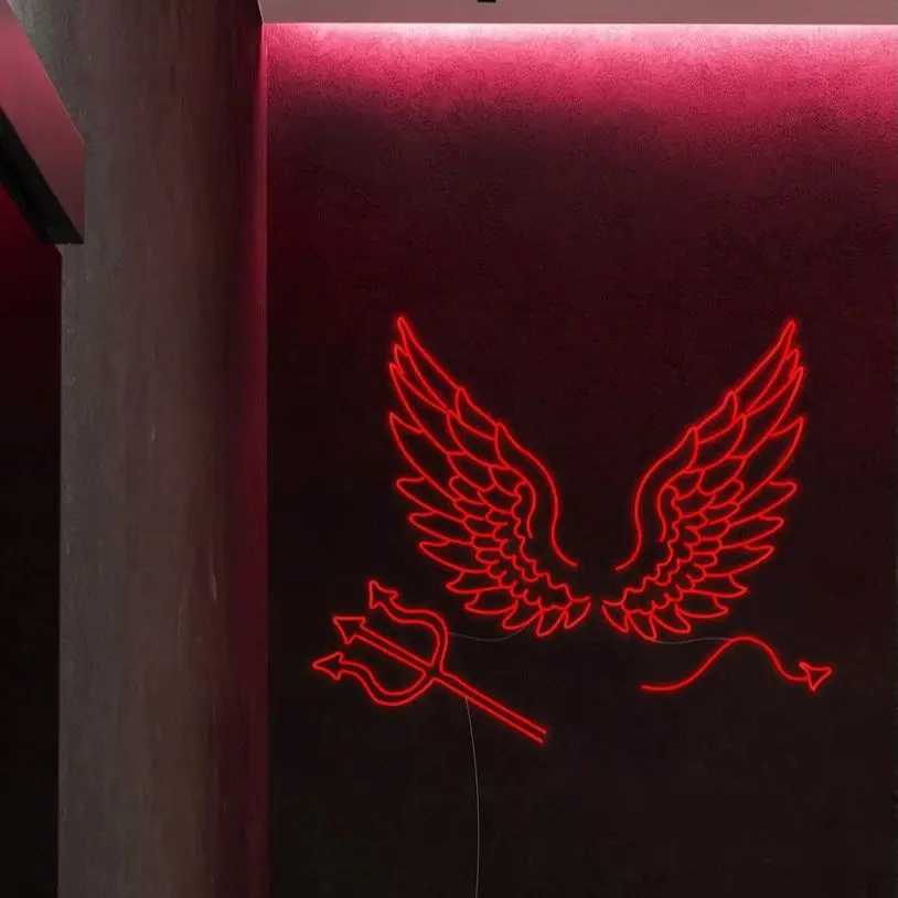 

Неоновая вывеска с крыльями Lucifer | Неоновая светодиодная подсветка | Декор комнаты | Светодиодная вывеска | Неоновая вывеска для комнаты | Неоновая вывеска на стену | Неоновый Декор
