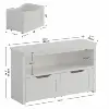 IRONCK Toy Storage Organizer for Boys and Girls, with Drawers, Wheels and Open Shelf for Nursery, Playroom, and Bedroom, White 2