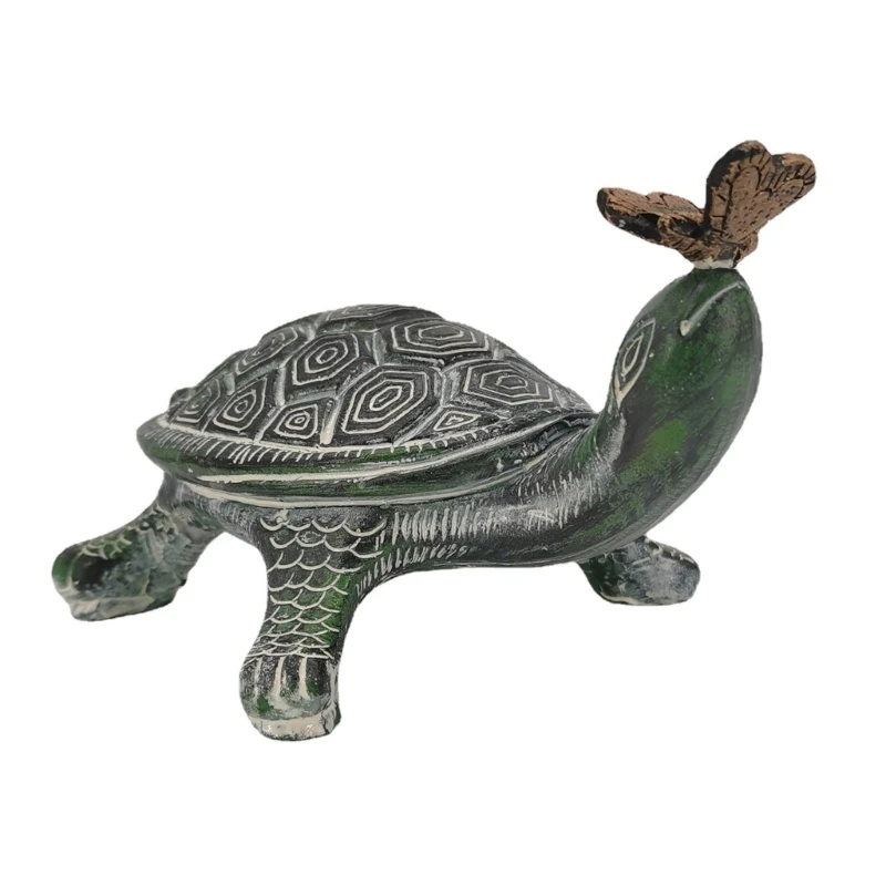 

Garden Statue Resin Tortoise with Figurine Outdoor Ornaments