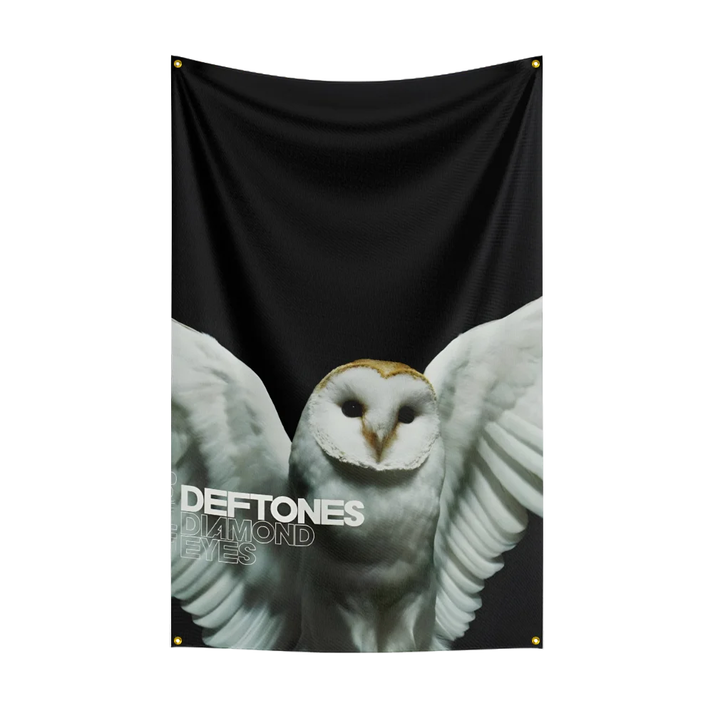 Deftones Band Polyester Banner – 3x5 Ft Digital Print Wall Art with Brass Grommets