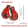 Fashionable Acrylic Boxing Glove Keychain Men's Creative Backpack Pendant Durable 2D Plastic Material 6
