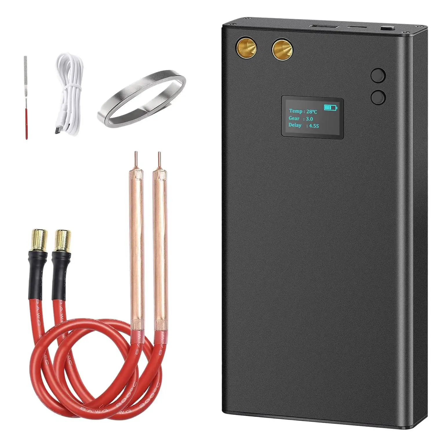 

DIY Portable Spot Welding Machine Spot Welding Equipment Energy Storage 7500MAh for DIY 18650 with Type-C Port 2A Input