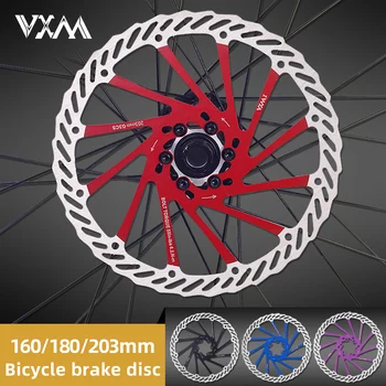 VXM Freno per bicicletta 160mm/180mm/203mm Freno a disco MTB DH Rotori a disco Pastiglie freno idrauliche Galleggiante Pastiglie freno multicolori Parti di biciclette