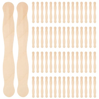 DIY 공예 용품 키트용 선풍기 손잡이 또는 목재 뒤집개 또는 페인트 혼합 팩, 100 공예 웨이브 목재 아이스크림 스틱, 8 인치