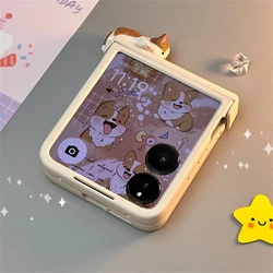 Adorable 3D Sleeping Kitten Phone Case - Japan Korea Edition for Galaxy Z Flip 7 (Off White(only case))