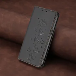 Leather Wallet Flip Case Phone Cover for Motorola Moto G Stylus 5G (2024) (Black(YB - PT26))