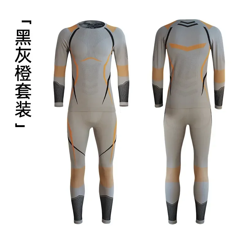 Women Men Ski Thermal Underwear 2pc Sets Moisture-wicking & Quick Drying Tracksuit Tight Seamless Heated Cycling Sports Clothes