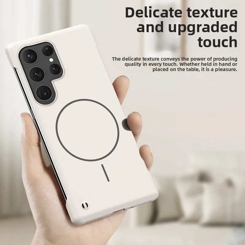 Ultra Slim Frameless Magnetic Wireless Charger-Compatible Phone Case