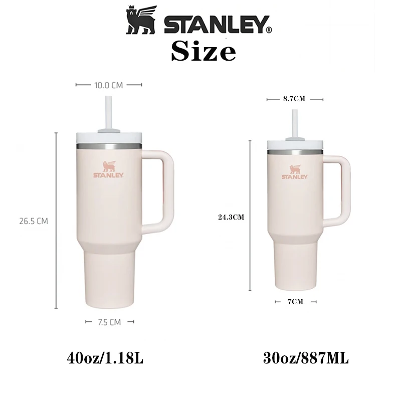 Stanley 30 oz. Quencher H2.0 FlowState Tumbler With Handle- Rose Quartz  Swirl