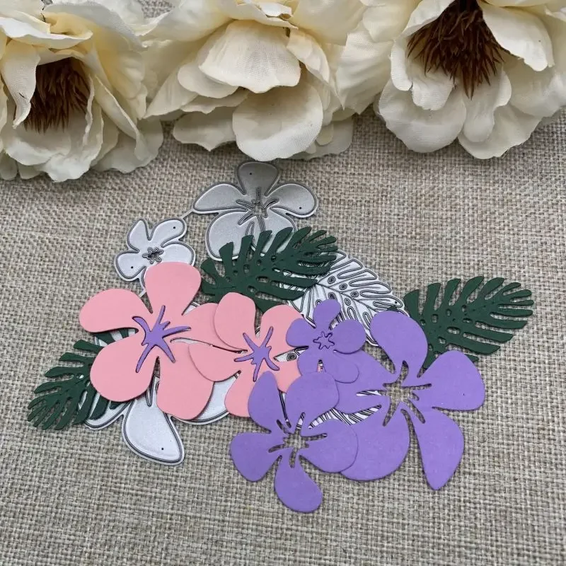 Blumenblatt-Dekoration, Metall-Stanzformen, Schablonen für DIY-Scrapbooking, dekorative Handarbeit, Stanzform, Schablonenform