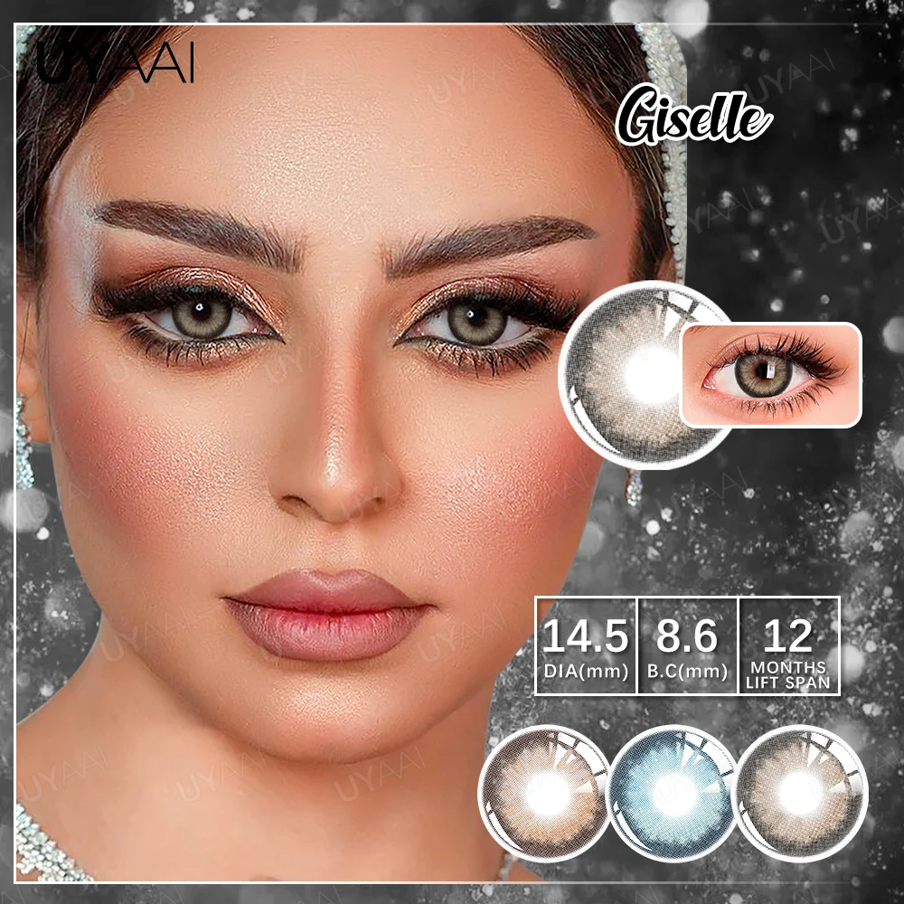 

UYAAI 1 Pair Korean Lenses Colored Contact Lenses for Eyes Big Eye Lenses Brown Lenses Blue Eye Lenses Ballet Gaze Lens