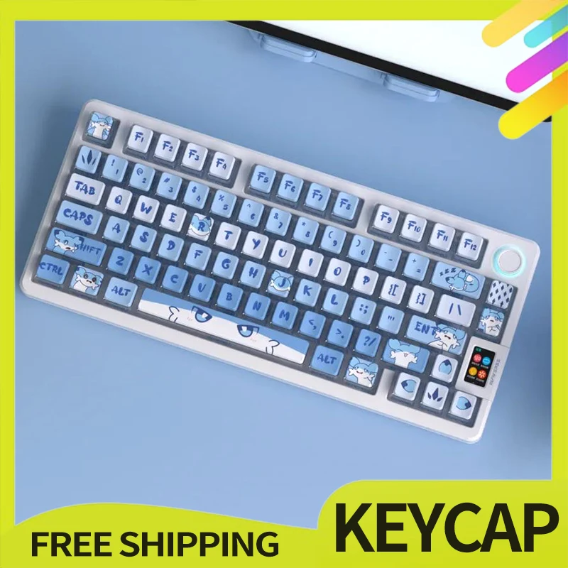 

Колпачки для клавиш Palworld 122key Oem Pbt, термосублимационные колпачки для клавиш, Мультяшные пользовательские колпачки для клавиатуры Mx для 61/68/75/84, подарки