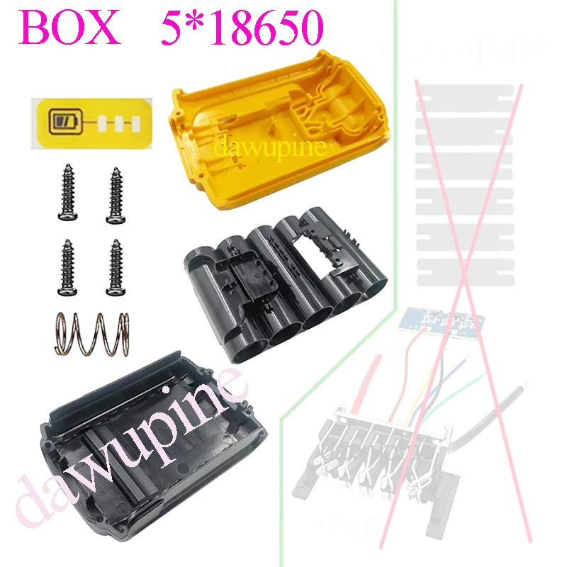 Für DeWalt 20V Li-Ion Batterie Fall Gehäuse Shell Für XR DCB183 DCB182 DCB200 DCB203 18V Lithium-Batterien 5X18650 box DCB112 – Detail 2