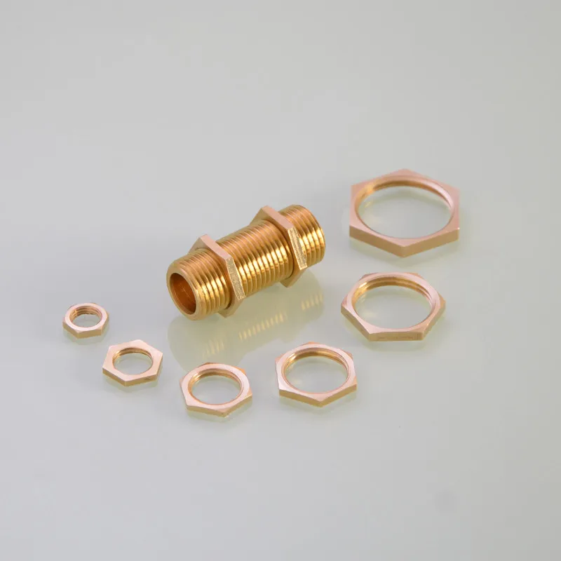 Brass Hex Lock Nuts hose pipe fitting pipe fitting water pipe fitting 1 5 10 Pcs Pipe Fitting 1/8 1/4 3/8 1/2 3/4 1 Inch BSP Female Thread Hexagonal Shank Cap Copper Flange Nut