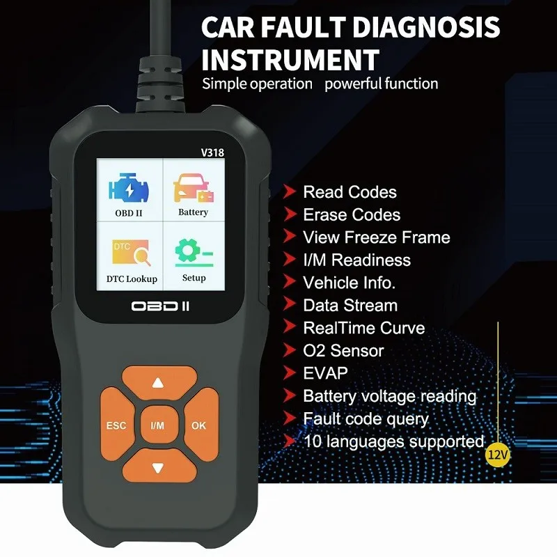 Ricambi Auto Accessori Per Auto Per Strumento Di Diagnosi Guasti Per Auto Obd 2 Obd2 Obdll Scanner Automobilistico Strumento Diagnostico Per Auto Auto