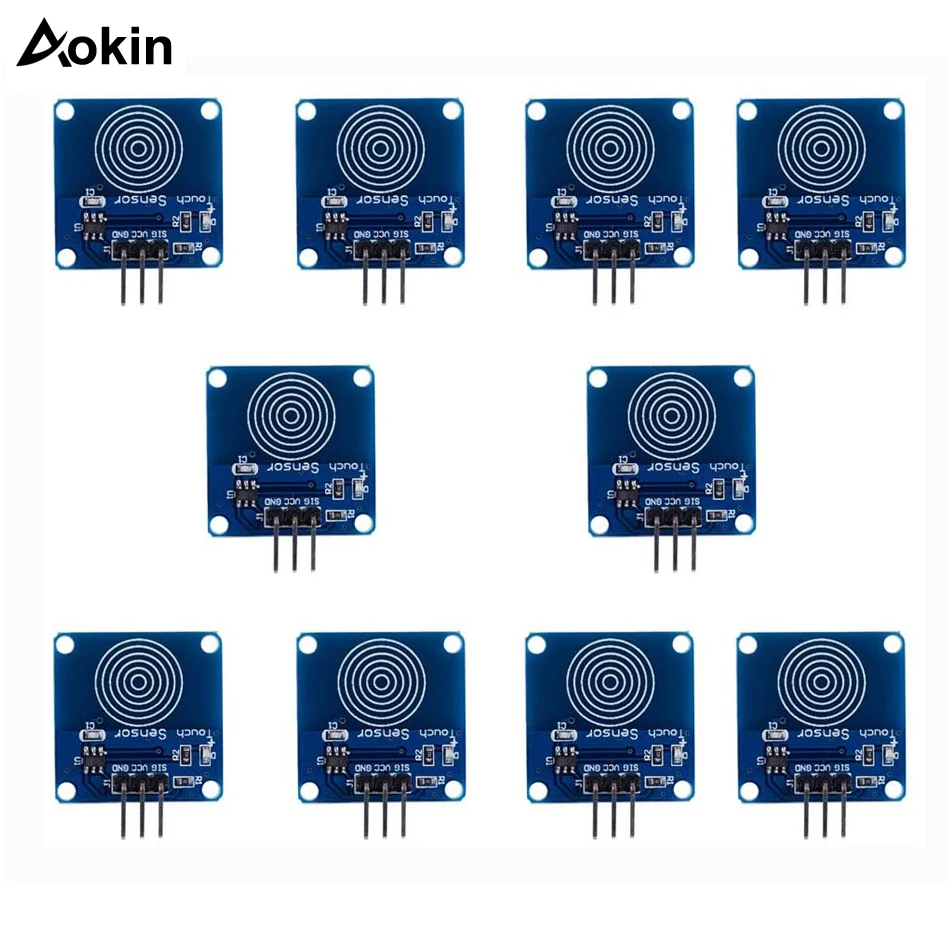 Modulo Interruttore Sensore Capacitivo Touch Digitale Ttp223B Da 10 Pezzi Fai-Da-Te Per Arduino Raspberry Pi
