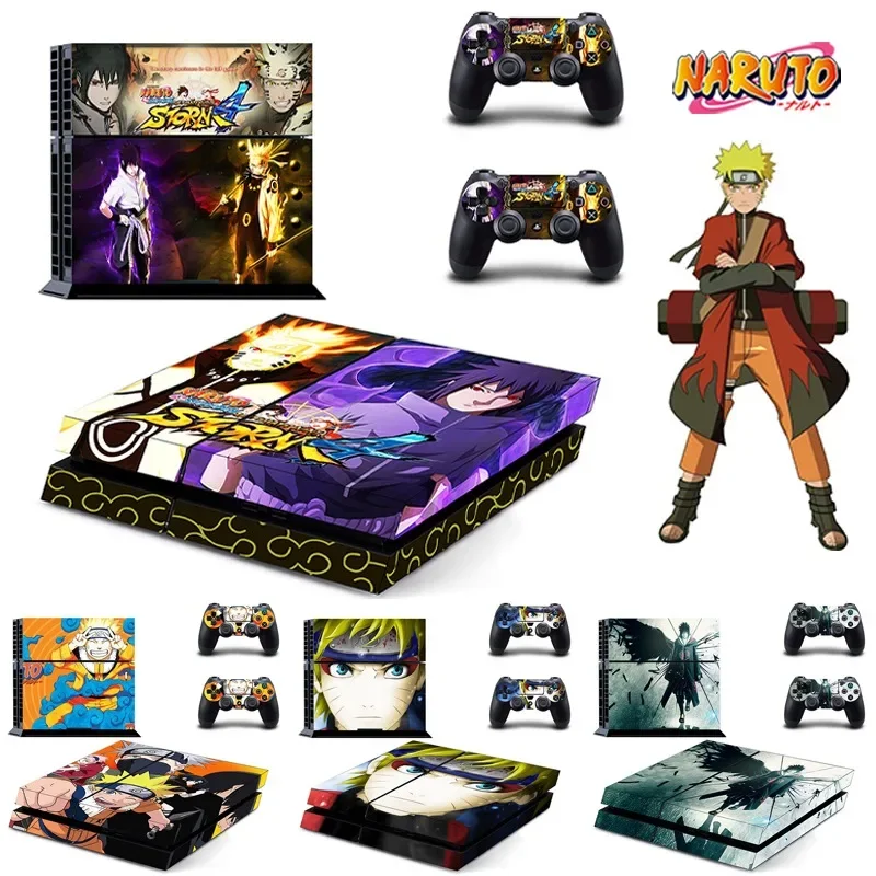 Защитная Наклейка на консоль PS4, с рисунком Наруто
