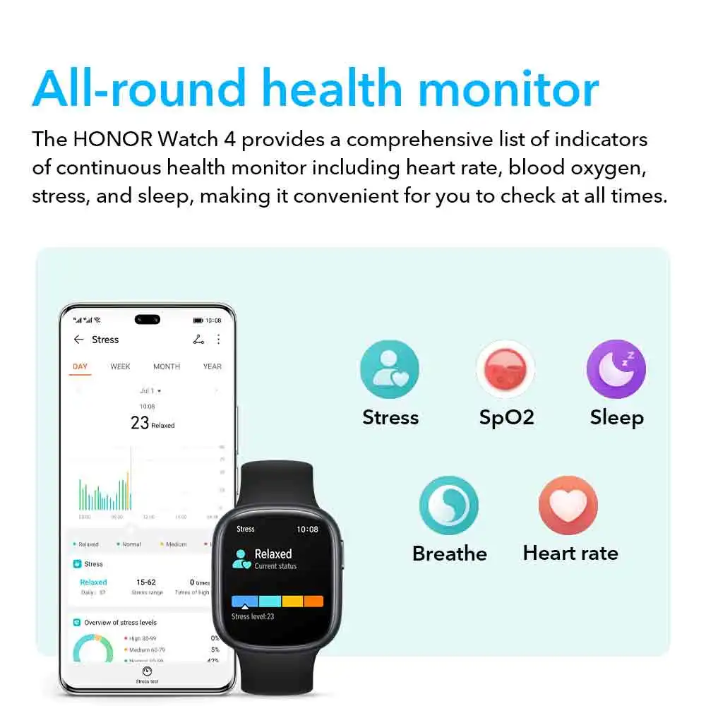 Honor Watch Smartwatch with AMOLED, Heart Rate Sleep