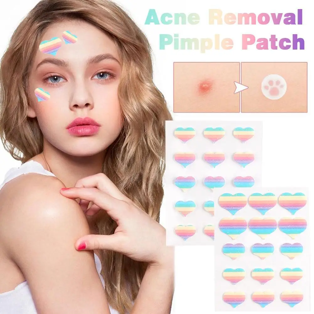 

15Pcs/1bag Cute Heart Flower Invisible Acne Removal Patch Face Spot Scar Skin Stickers Makeup Concealer Pimple Beauty Tool