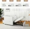 Velvet Convertible Chair Bed, 3 in 1 Multi-Functional Lounge Chair Sleeper, Pull Out Couch Guest Bed with Hidden Table and 5
