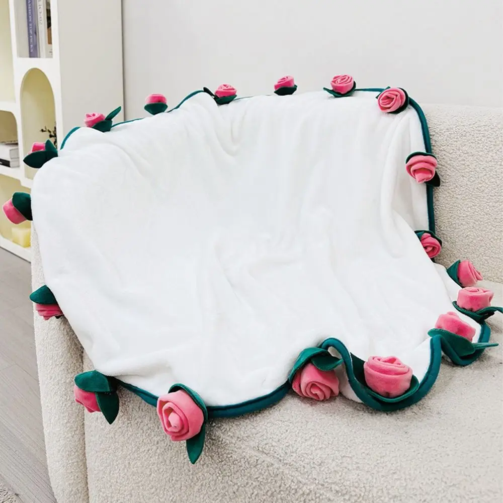 Colorful Rose Bouquet Blanket Fashion Comfortable Artificial Flower Blanket Large Size Rose Flower Nap Blanket Valentine's Day