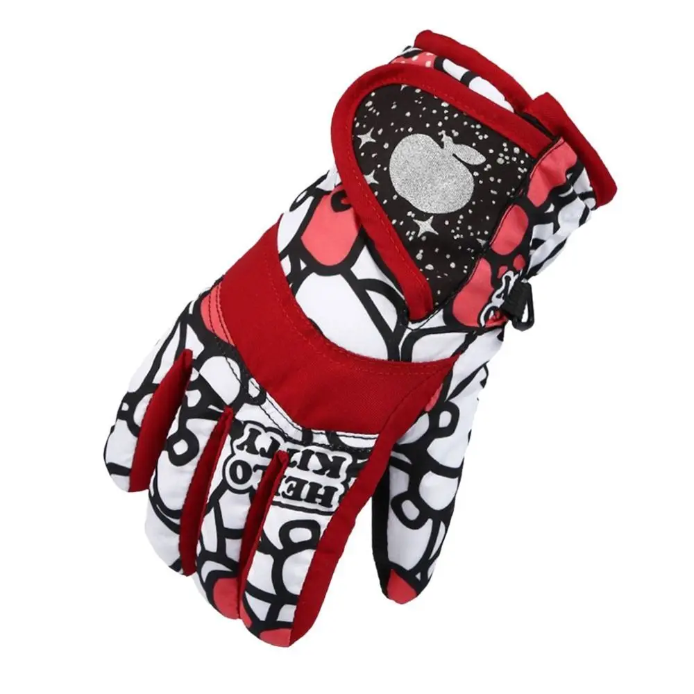 Children Winter Ski Gloves Waterproof Thicken Mittens Snow Snowboard Kids Glove for Boys Girls Keep Finger Warmer 4-7 Years Old winter gloves ski gloves baby mittens