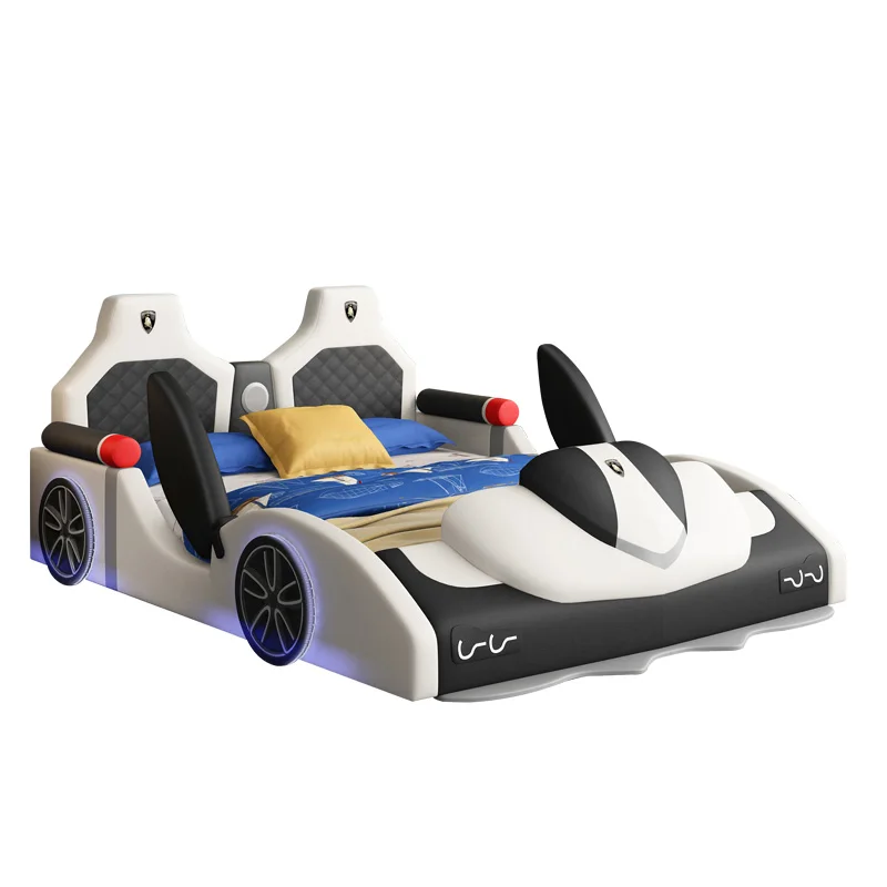 

Custom-made children's bed boy cartoon lathe double solid bed 1.5 racing crib boy single bed boy car bed
