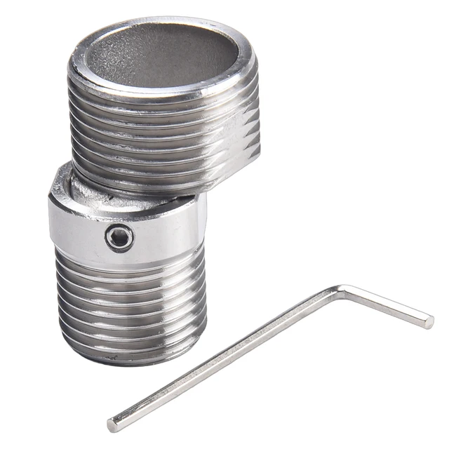 ก๊อกน้ำปรับได้360องศาแบบสกรูที่ทำมุมโค้งงออะแดปเตอร์สำหรับก๊อกน้ำแบบสั้น/ยาวสำหรับห้องครัวห้องน้ำ 3